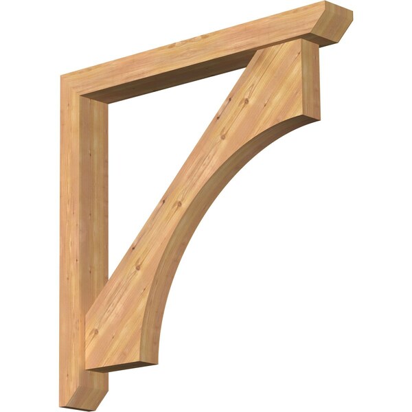 Ekena Millwork Westlake Slat Smooth Bracket w/ Offset Brace, Western Red Cedar, 5 1/2"W x 44"D x 44"H BKT0604X44X44WTL06SWR - main